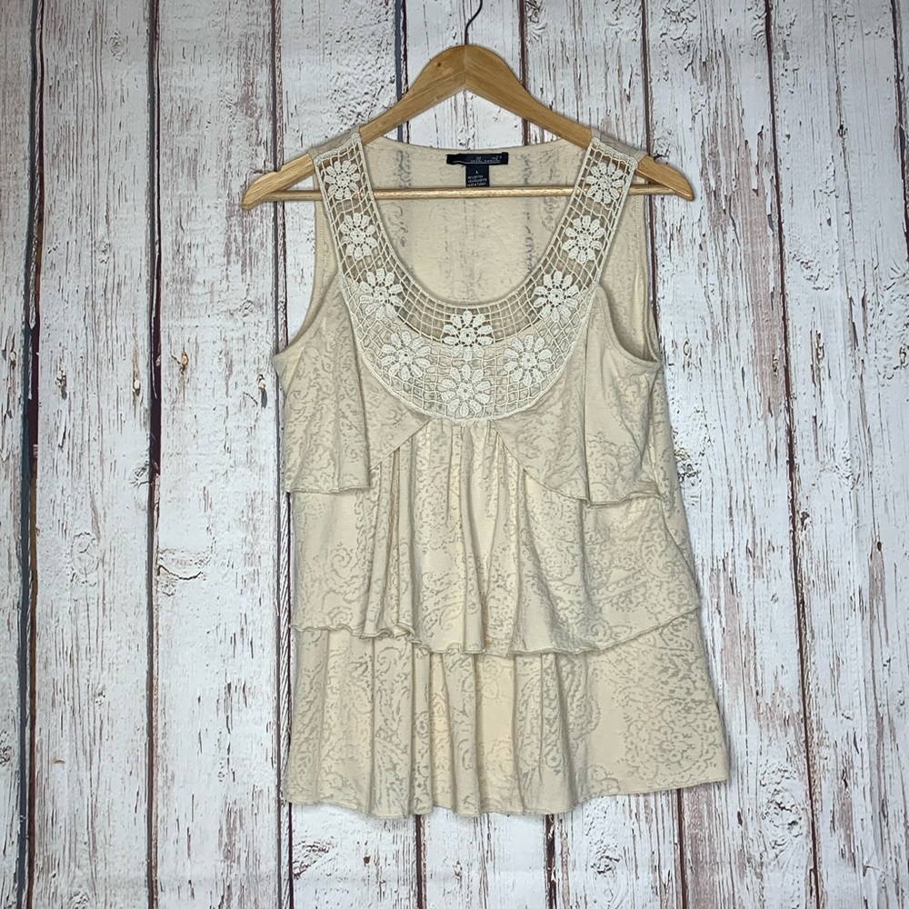 3/$25 Willi Smith lace tank top large